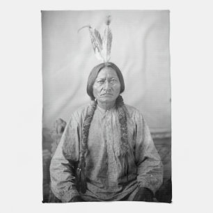 Dakota Leader Sitting Bull Native American Indian  Tea Towel
