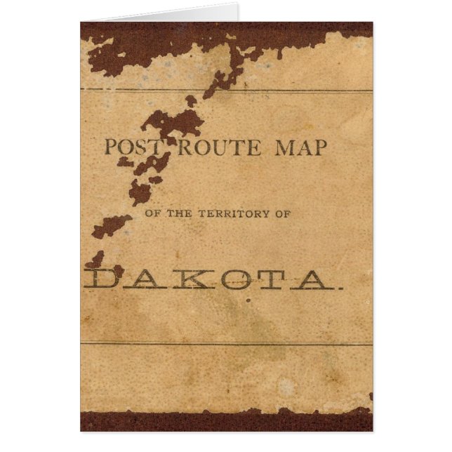 Dakota Territory post route map (Front)