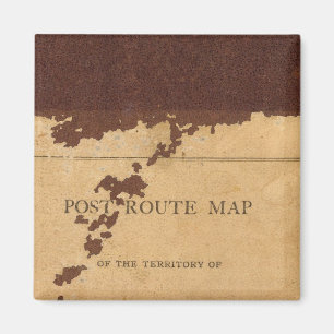 Dakota Territory post route map Magnet