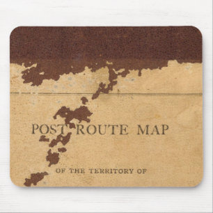 Dakota Territory post route map Mouse Mat