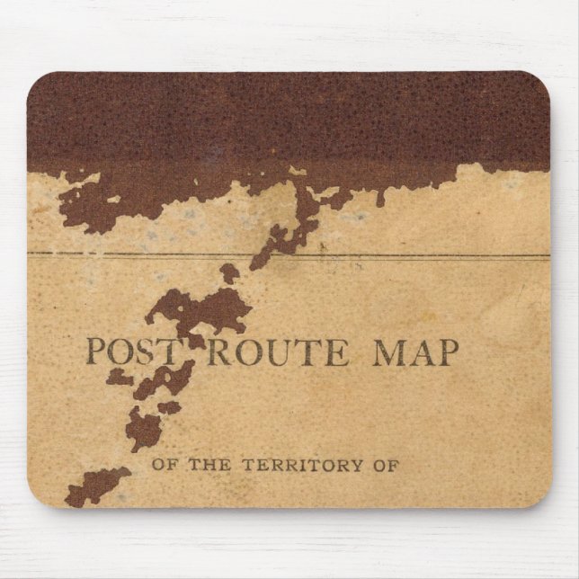 Dakota Territory post route map Mouse Mat (Front)