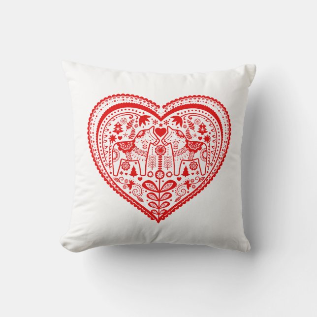 Dala Heart Pillow (Front)