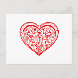 Dala Heart Postcard