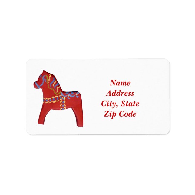Dala Horse Address Labels (Front)