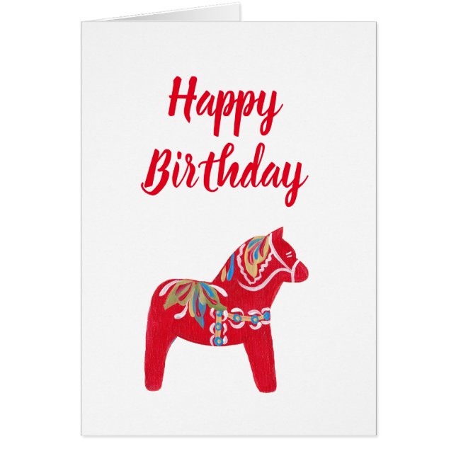 Dala Horse Birthday (Front)