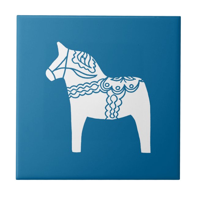 Dala Horse Blue Tile (Front)