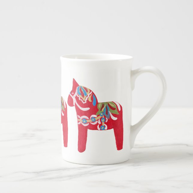 Dala Horse Bone China Mug (Right)