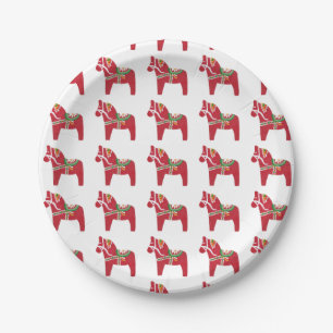 Dala Horse by Julia Persson-Morrill Paper Plate