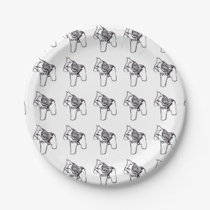 Dala Horse by Julia Persson-Morrill Paper Plate