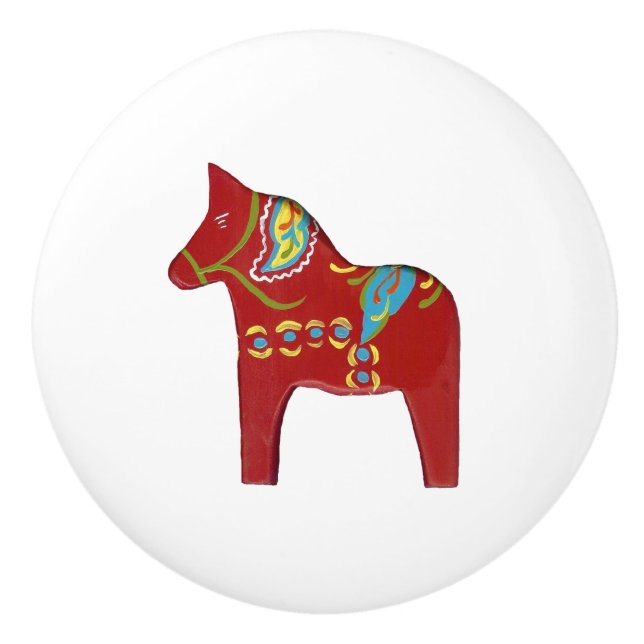 Dala Horse Ceramic Knob (Front)