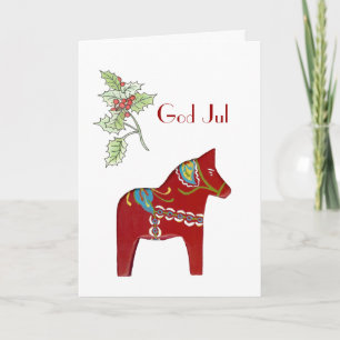 Dala Horse Christmas Card