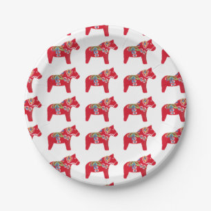 Dala Horse Dinner Plate