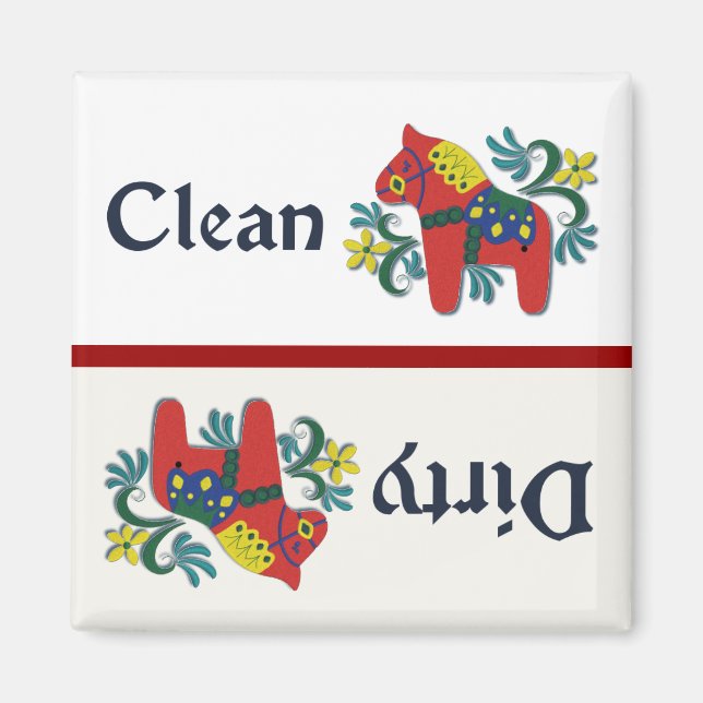 Dala Horse Dishwasher Helper Magnet (Front)