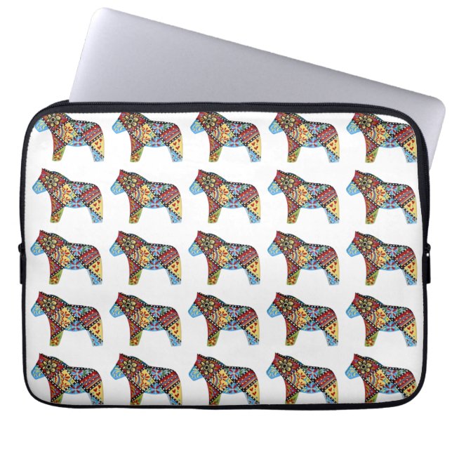 Dala Horse Folk Art Laptop Case  (Front)