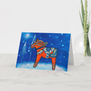 Dala Horse II ChristmasCard Holiday Card