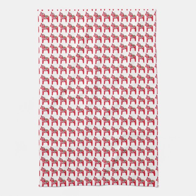 Dala Horse Kitchen Towel (Vertical)