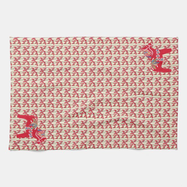 Dala Horse Kitchen Towel (Horizontal)