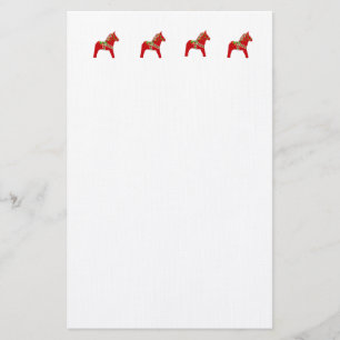 Dala Horse Linen Stationery
