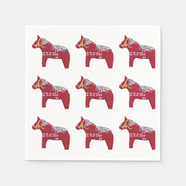 Dala Horse paper napkins (Front)