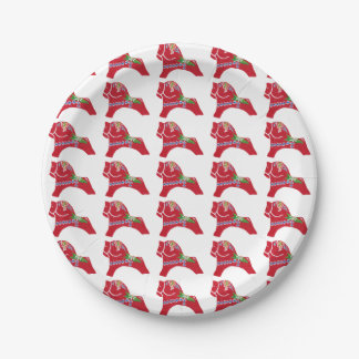 Dala Horse Paper Plate