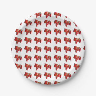 Dala Horse Paper Plate