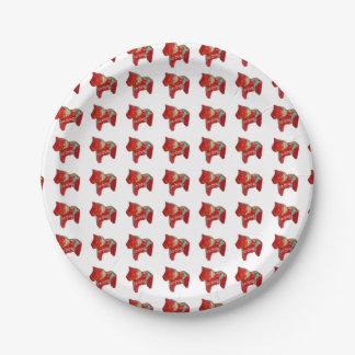 Dala Horse Paper Plate