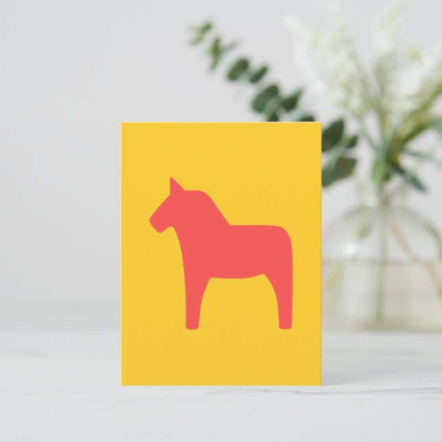 Dala Horse Postcard (Standing Front)