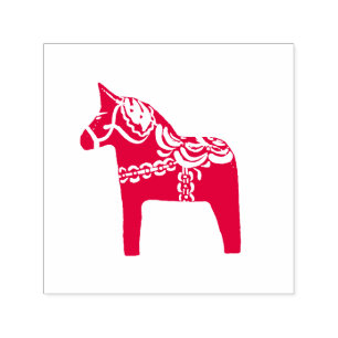 Dala Horse Self Inking Rubber Stamp