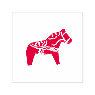 Dala Horse Self Inking Rubber Stamp