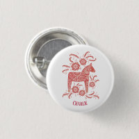 Dala Horse Swedish Folk Art Custom Name