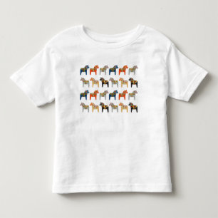 Dala Horse Swedish Folk Art Pattern Toddler T-Shirt