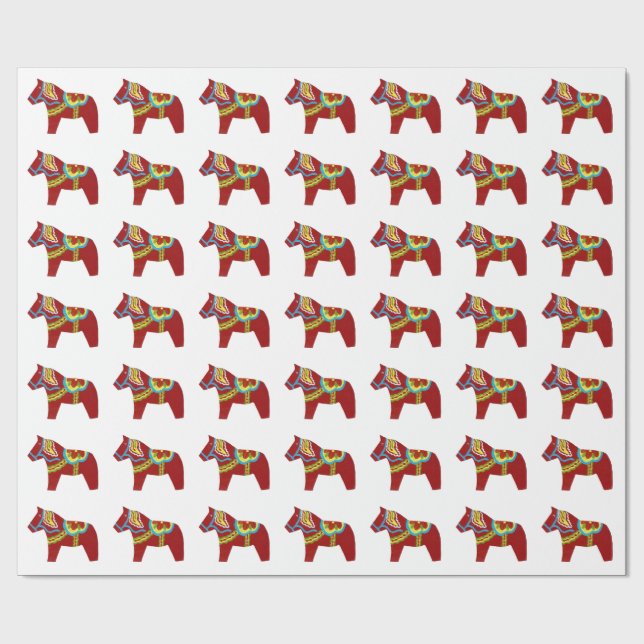 Dala Horse Wrapping Paper (Flat)