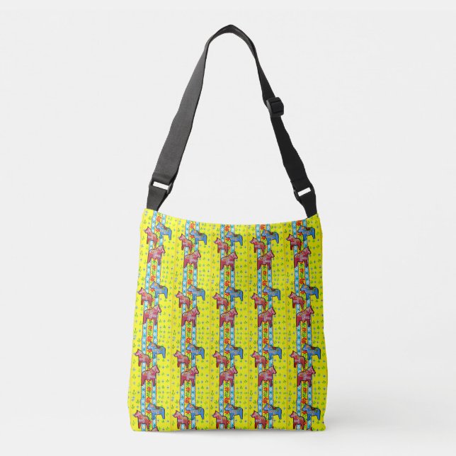 Dala Horses Crossbody Bag (Front)
