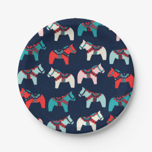 Dala Horses Paper Plates