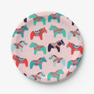 Dala Horses Paper Plates