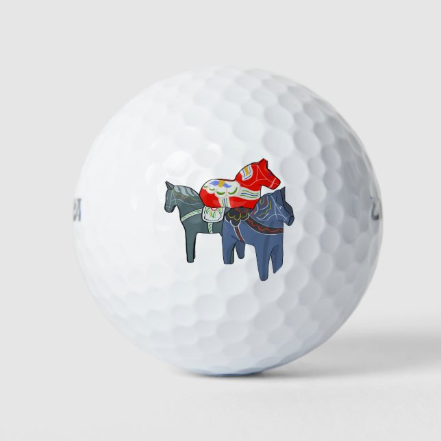 Dala Horses Square Golf Balls (Front)