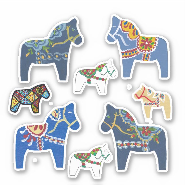 Dala Horses Sticker (Front)
