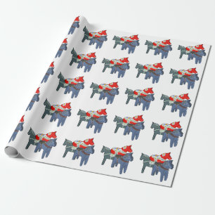 Dala Horses Wrapping Paper