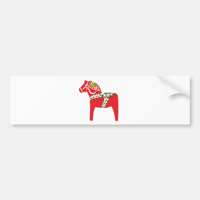Dalahäst | Dala horse Bumper Sticker (Front)