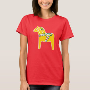 Dalahäst Dala horse in yellow T-Shirt