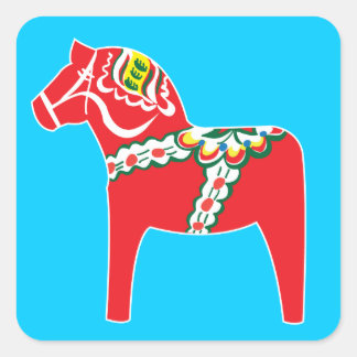 Dalahäst | Dala horse Square Sticker