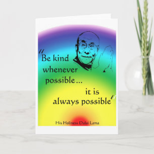 Dalai Lama: Be Kind Card