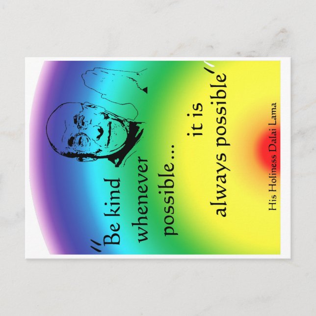 Dalai Lama: Be Kind Postcard (Front)