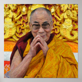 Dalai Lama Buddha Buddhist Buddhism Meditation Poster