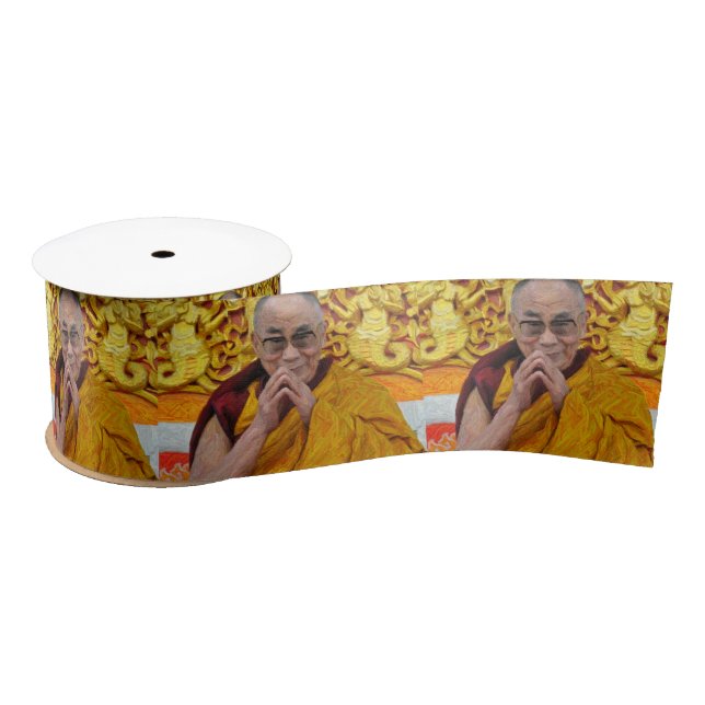 Dalai Lama Buddha Buddhist Buddhism Meditation Satin Ribbon (Spool)