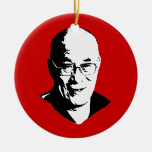 Dalai Lama Ceramic Tree Decoration