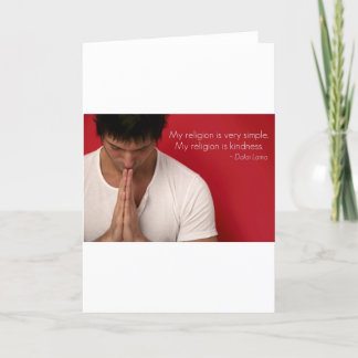 Dalai Lama 'my religion is kindness' quote Card