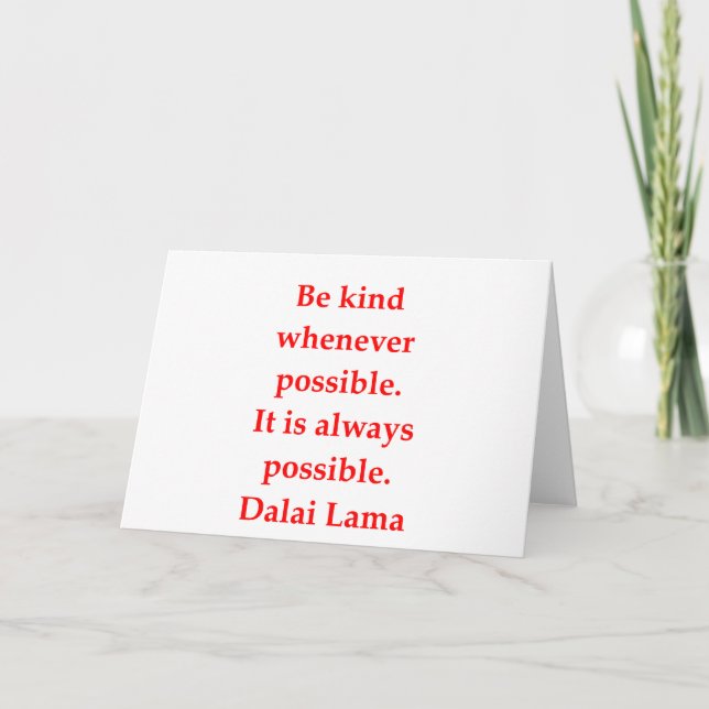 dalai lama quotas card (Front)