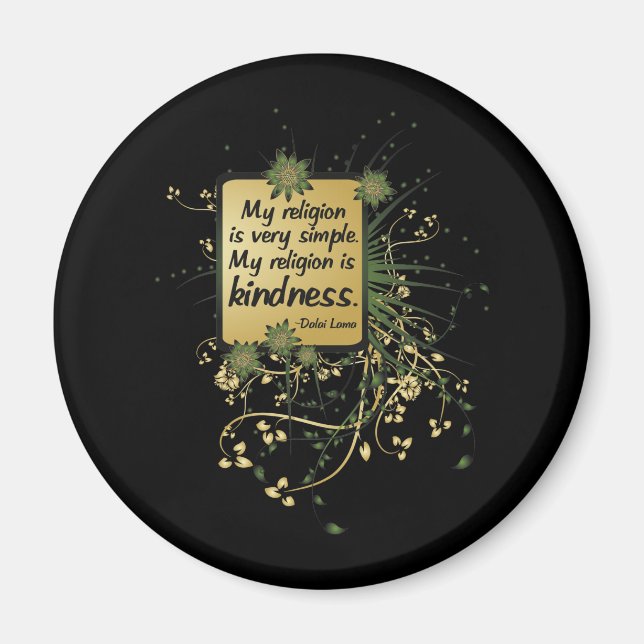 Dalai Lama Religion Quote Magnet (Front)