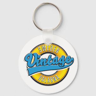 Dalarna Sweden vintage Key Ring